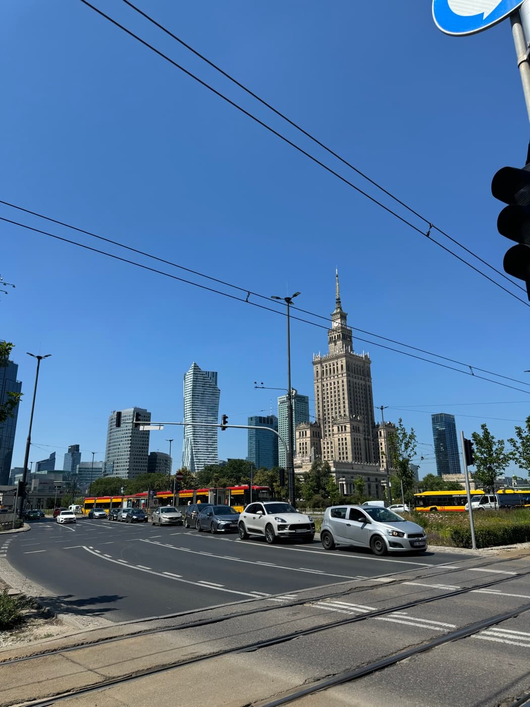 Warsaw skyline with the Palace of Culture and Science